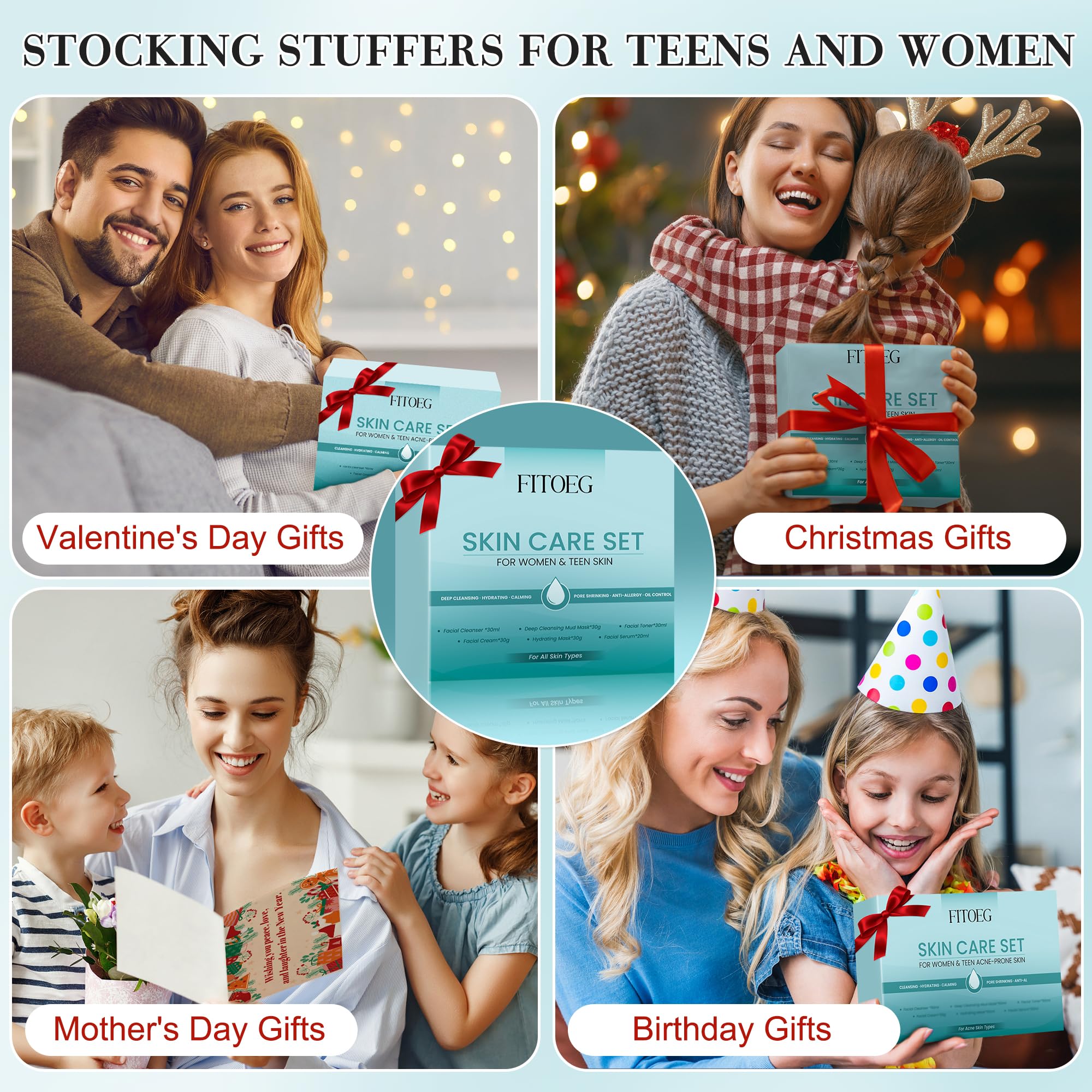 Koxvic Skin Care Set for Teens & Women | Hydration, Oil Control & Pore Refinement | Travel-Size Kit