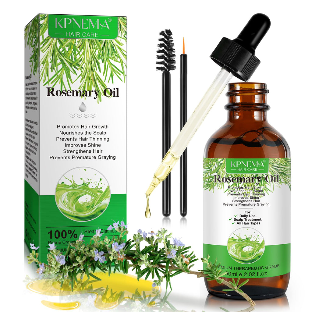 KPNEMA Rosemary Essential Oil – 100% Pure for Hair Growth & Nourished Skin (2.02 fl oz)
