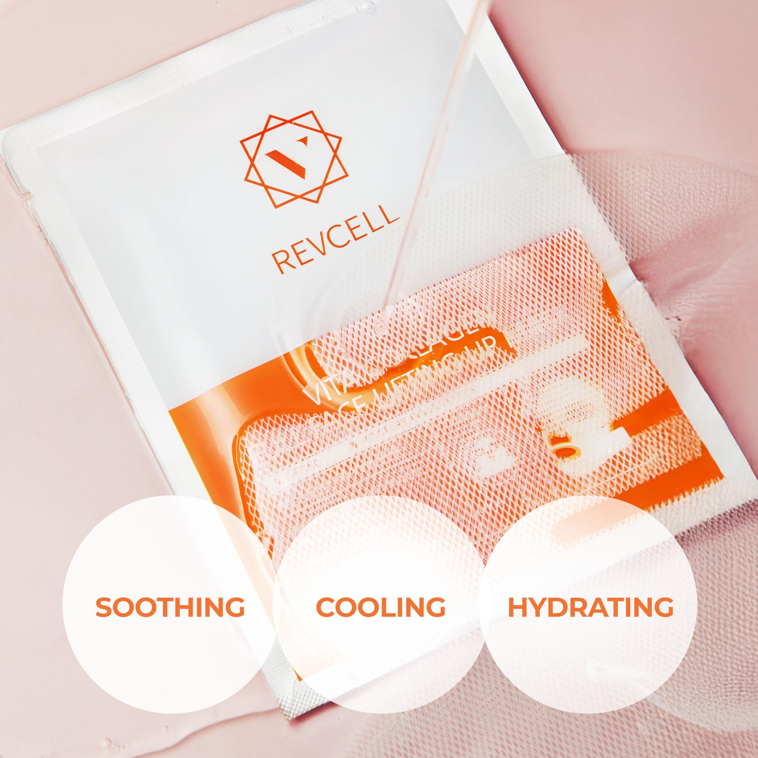 KPRODUCT4U Revcell Vita Collagen Full Face Lifting Mask – 5 Sheets, 95g, White