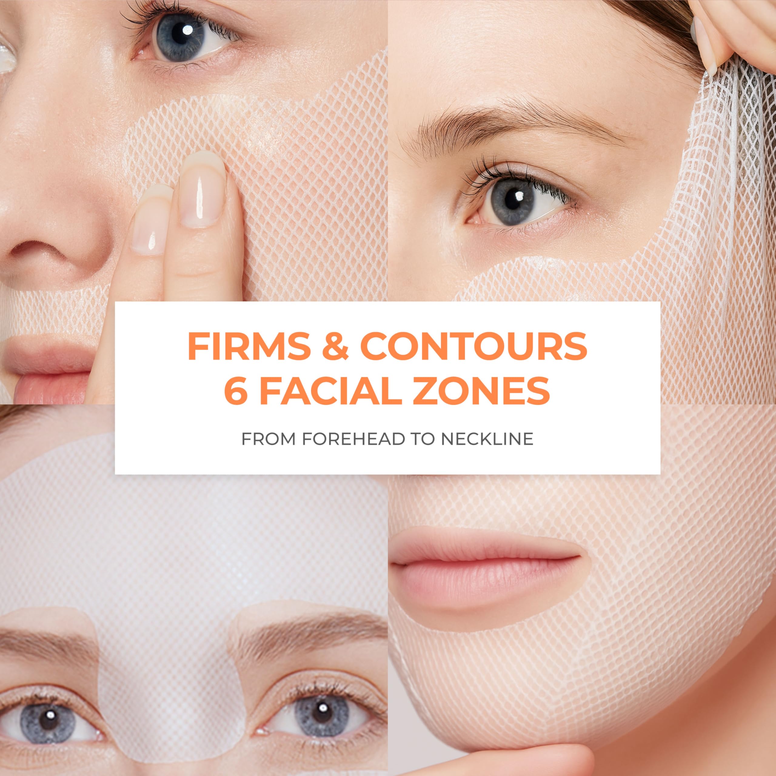KPRODUCT4U Revcell Vita Collagen Full Face Lifting Mask – 5 Sheets, 95g, White