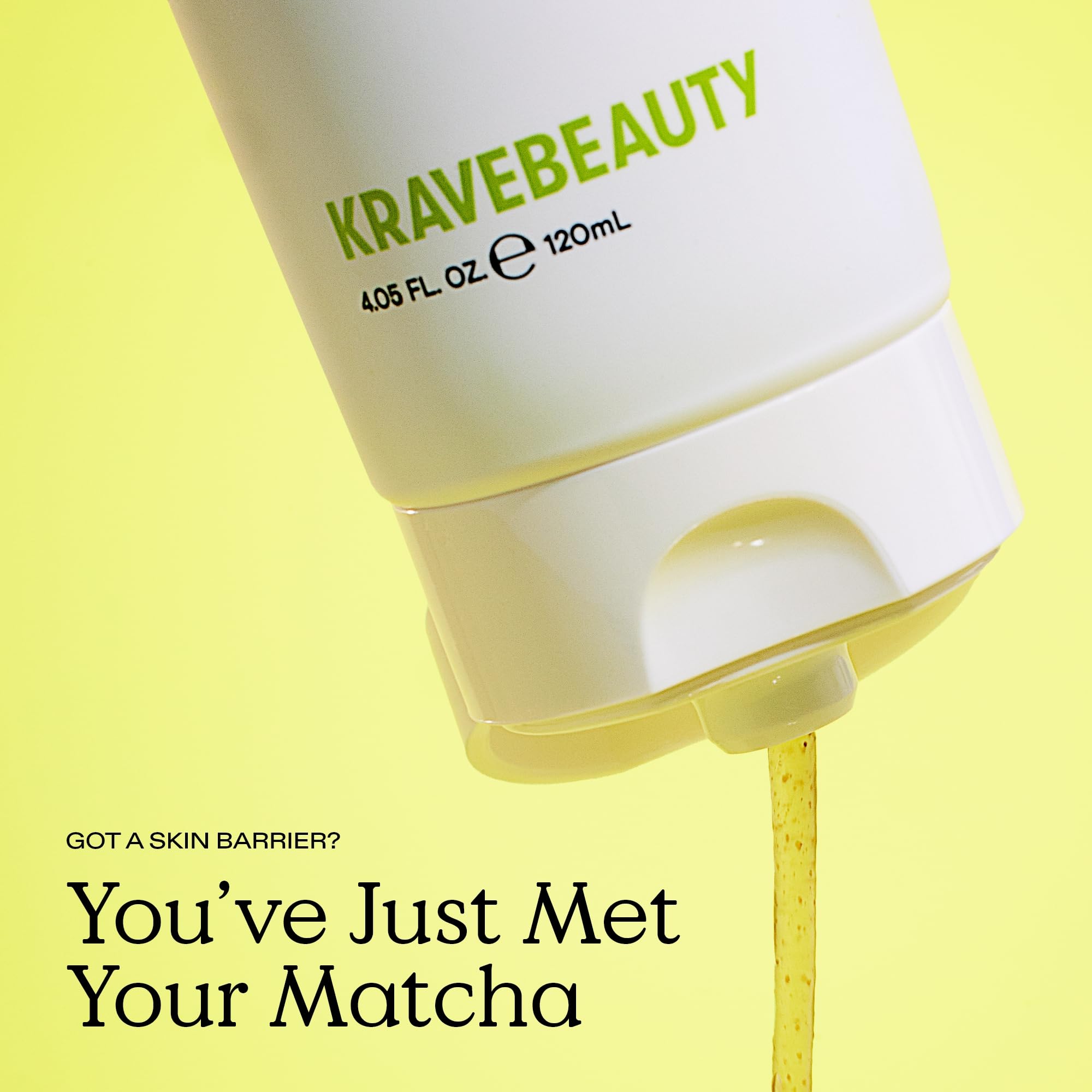 KraveBeauty Matcha Hemp Hydrating Cleanser – Gentle Daily Face Wash, Vegan & Cruelty-Free