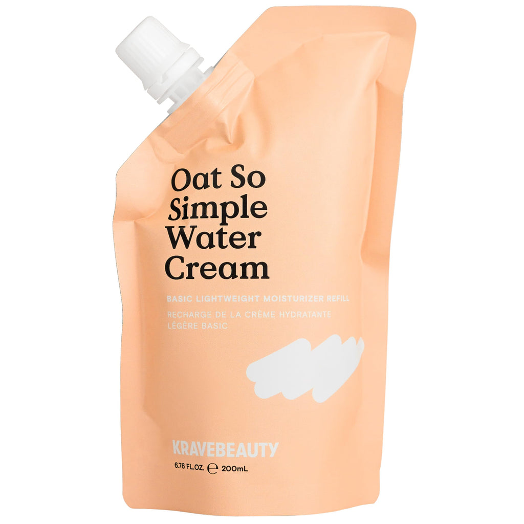KraveBeauty Oat So Simple Water Cream Refill — Hydration for All Skin Types with Oat & Squalane | 6.76 fl oz
