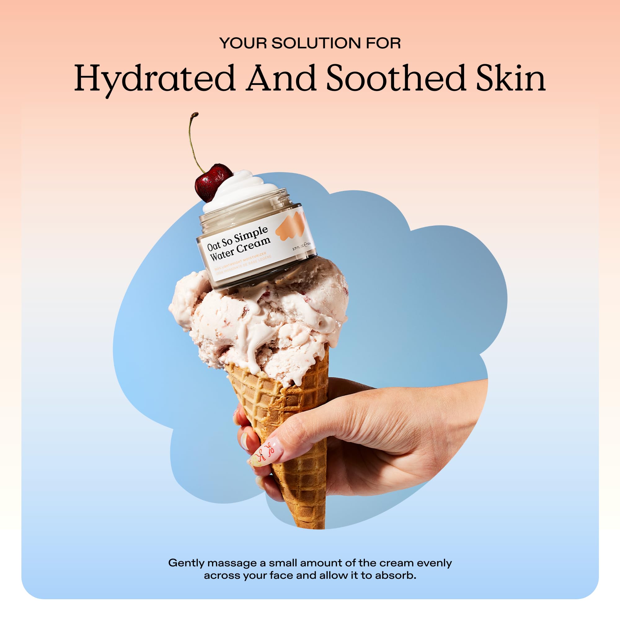 KraveBeauty Oat So Simple Water Cream Refill — Hydration for All Skin Types with Oat & Squalane | 6.76 fl oz