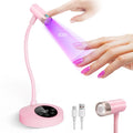 Krofaue 12W UV Nail Lamp – Auto-Sensing Gel Nail Dryer with 4 Timers & Rechargeable USB-C