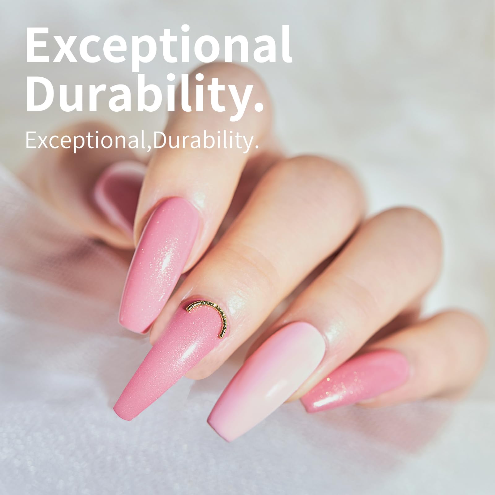 Krofaue 1200Pcs Coffin Nail Tips – Half-Cover, 12 Sizes, Clear & Natural for Acrylic Nails | Salon & Home Mani