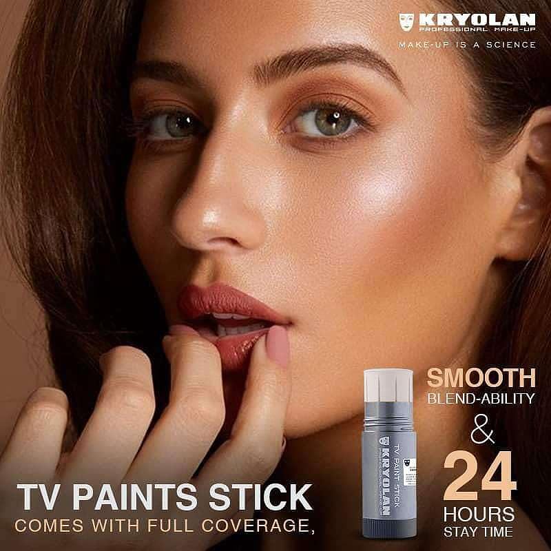Kryolan TV Paint Stick – Full-Coverage Matte Foundation for TV, Theater & Stage