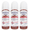 KRYSTAL STONE Fresh Cedar Deodorant for Men - 3-Pack Roll-On with Potassium Alum & Essential Oils