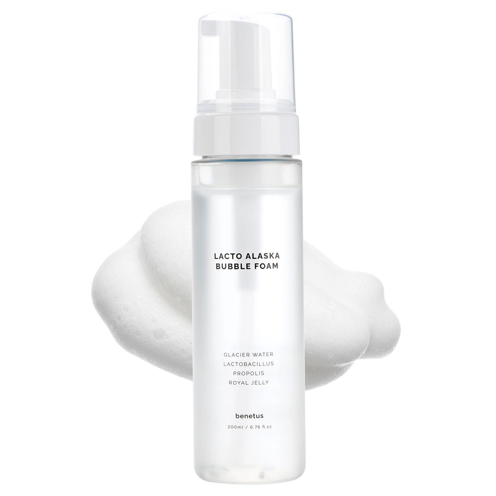 KSBC BENETUS Lacto Alaska Bubble Foam – Gentle Facial Cleanser for Sensitive Skin, 200ml