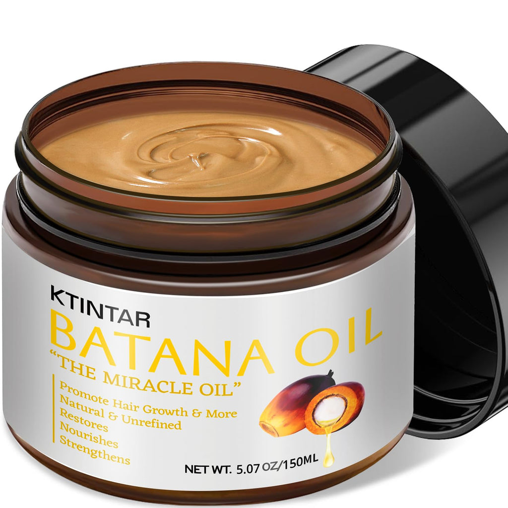 Ktintar 100% Natural Raw Batana Oil for Hair Growth – Unrefined Honduran Hair Oil (5.07 Fl Oz)