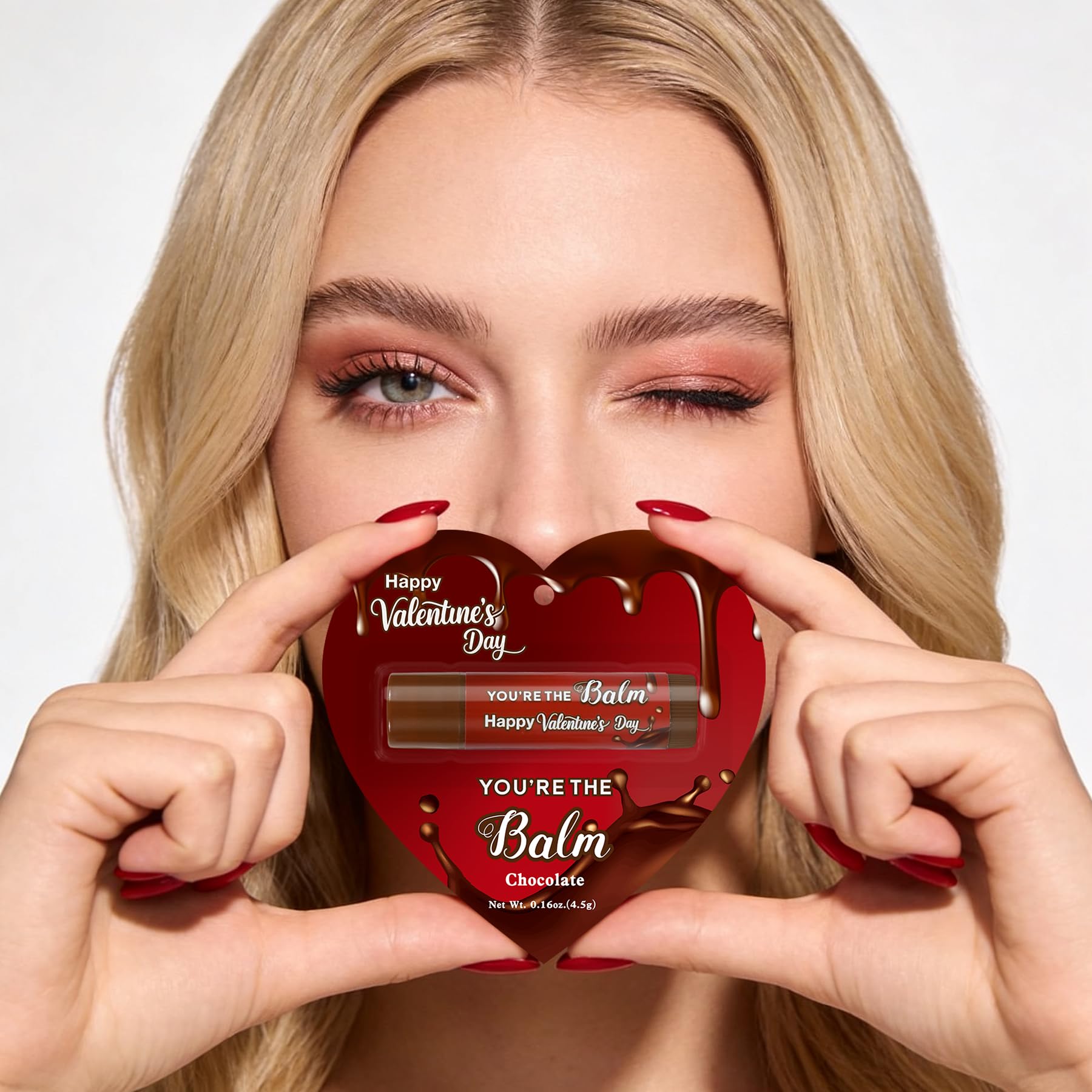 Kuabiz 30 Pcs Valentines Day Lip Balm Bulk — Chocolate Flavor | Galentines Gifts