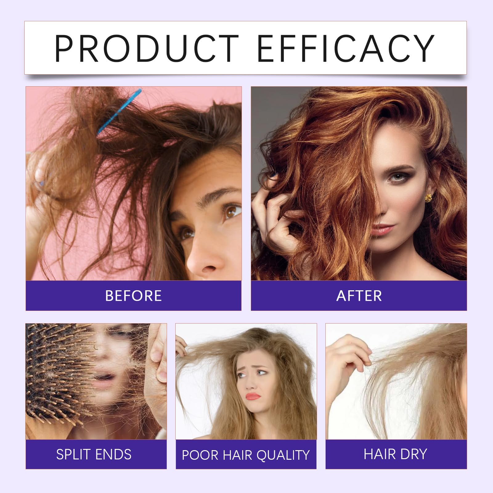 KUHSE Liss Alisado — At-Home Hair Smoothing Treatment for Silkier, Straighter Hair (Lavender)