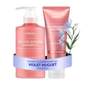 KUNDAL Protein Bonding Shampoo & Conditioner Set Violet Muguet – Bonding Care for Damaged Hair (2-pack)