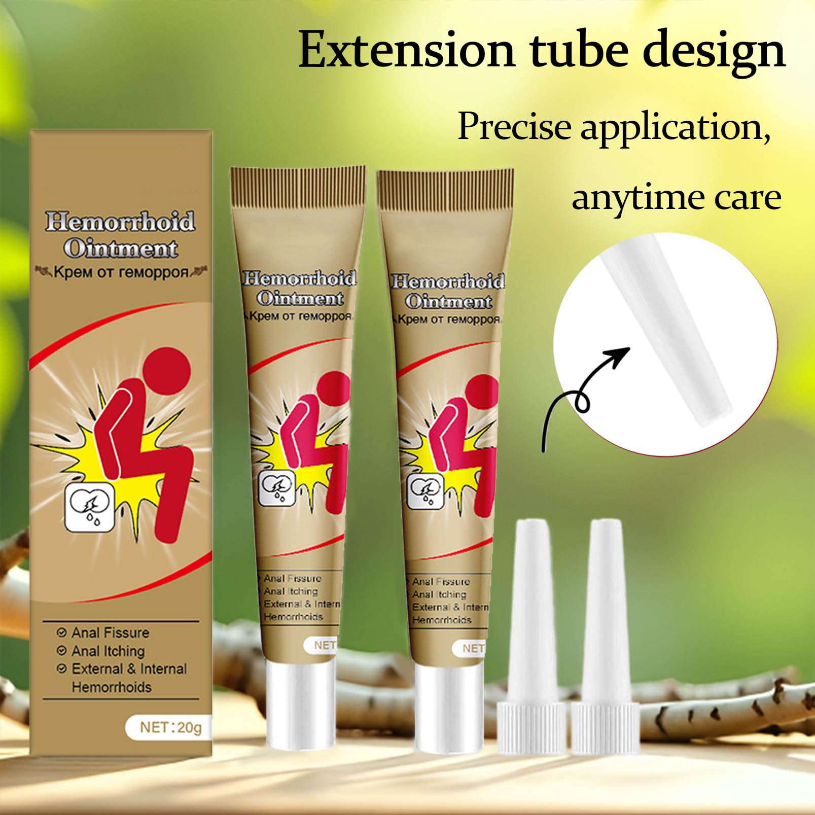 Kunnozz Hemorrhoid Cream – Natural Herbal Ointment for External Relief (20g)
