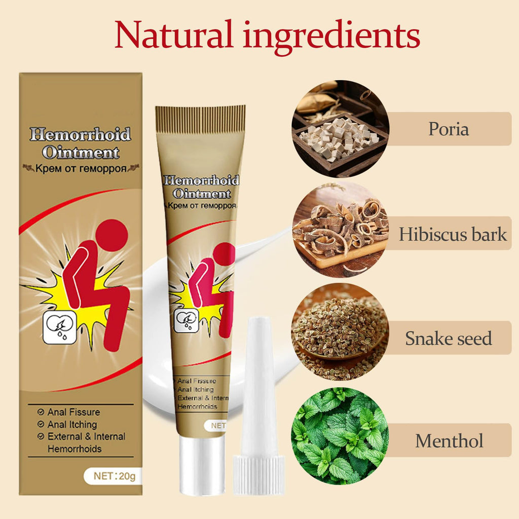 Kunnozz Hemorrhoid Cream – Natural Herbal Ointment for External Relief (20g)