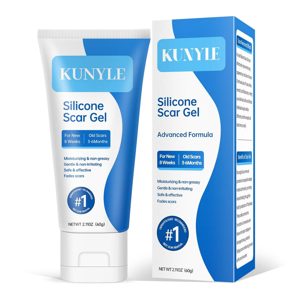 Kunyle Silicone Scar Gel – Advanced Scar Cream for Surgical Scars, Stretch Marks & Keloids | 2.11oz
