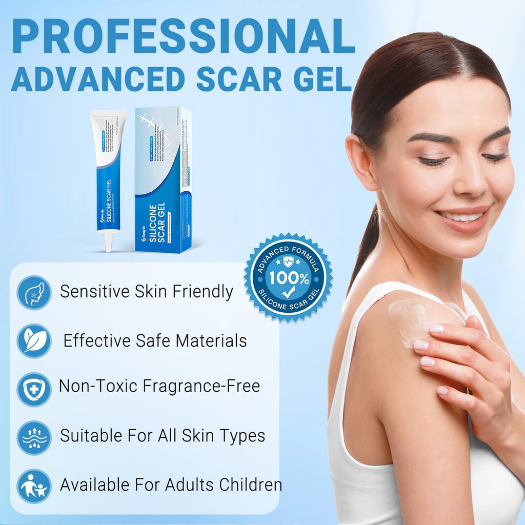 Kunyle Silicone Scar Gel - Advanced Scar Cream for Surgical Scars & Stretch Marks | 0.63oz
