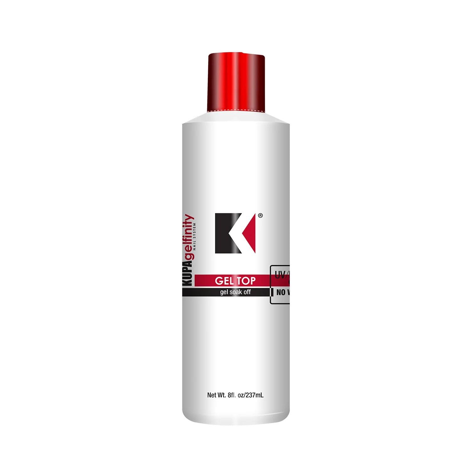 KUPA GelFinity Top Coat – No-Wipe, Soak-Off Gel Finish (8 oz)