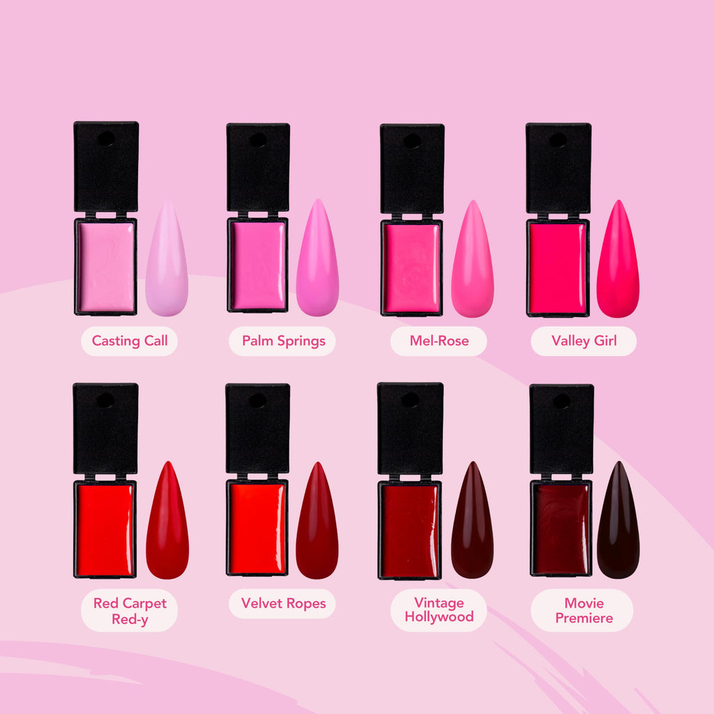KUPA KULR Solid Cream Gel Nail Polish – Rose Queen (8 Bold Colors) + 1 Brush Included