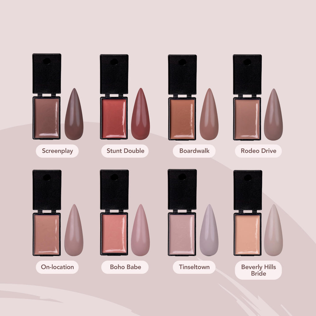 KUPA KULR Solid Cream Gel Nail Polish – Joshua Tree Collection, 8 Rich Colors, No Bleed, Includes Brush