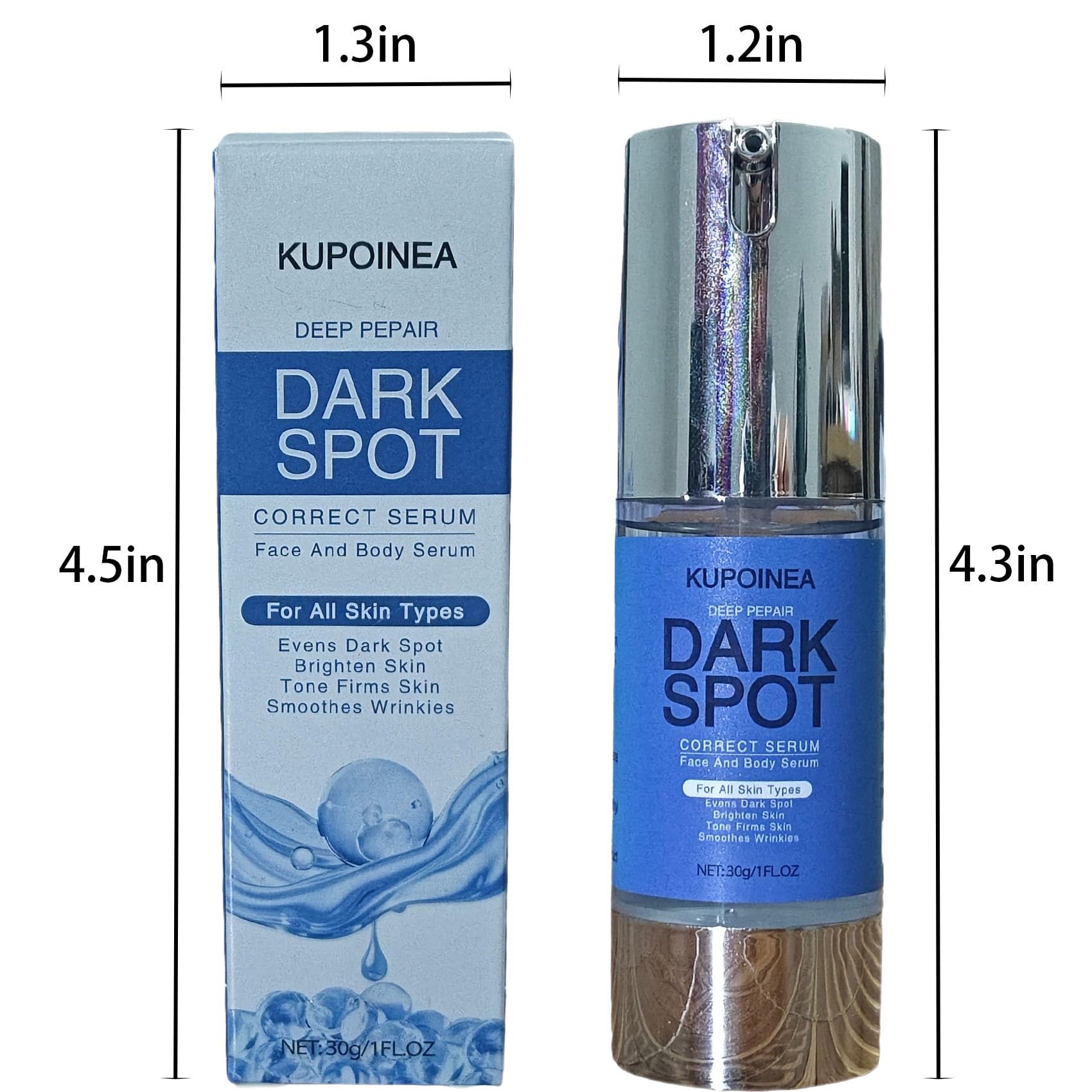 KUPOINEA Dark Spot Remover Serum – Niacinamide for Face & Body (1.0 Fl Oz)