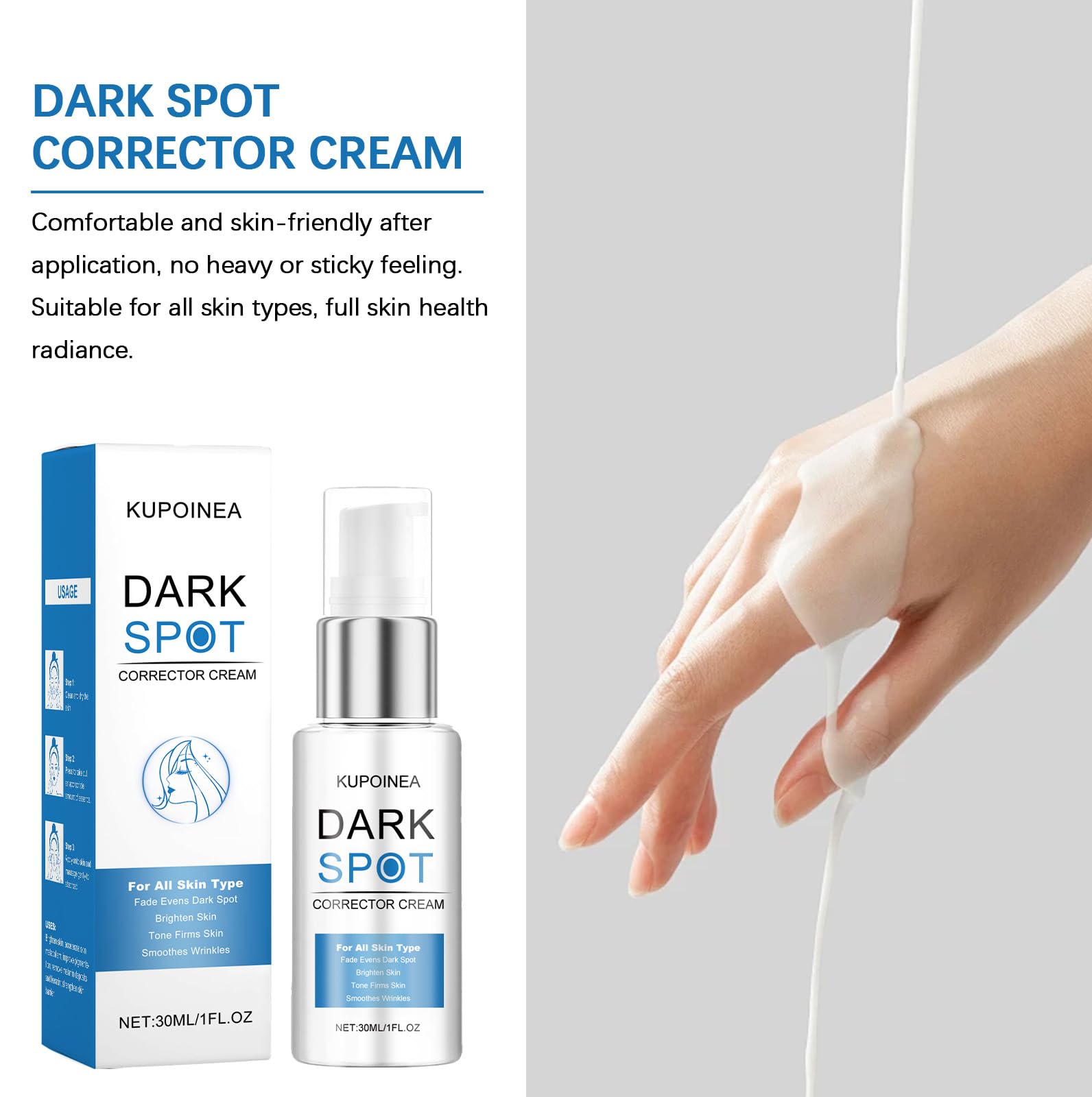 KUPOINEA Retinol Cream for Face – Fade Dark Spots, Niacinamide & Licorice (1 oz)