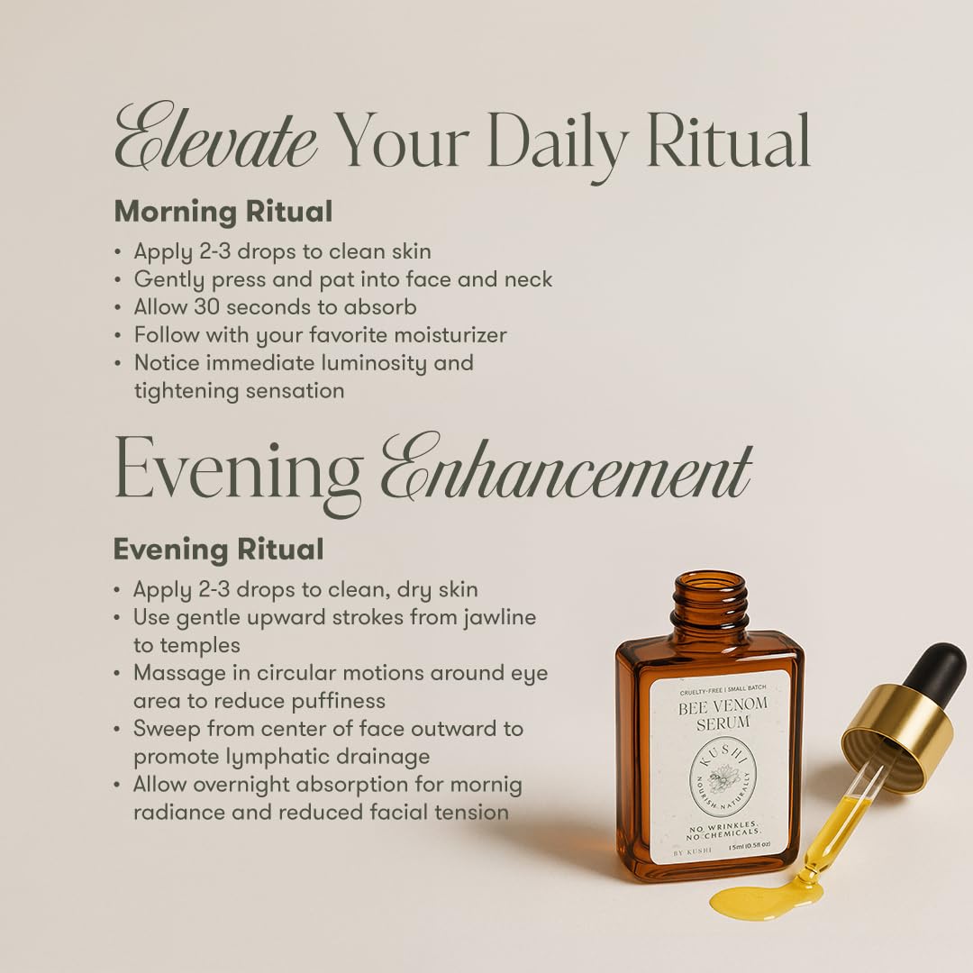 KUSHI Bee Venom Serum – Hydrating & Firming Facial Serum (15ml)