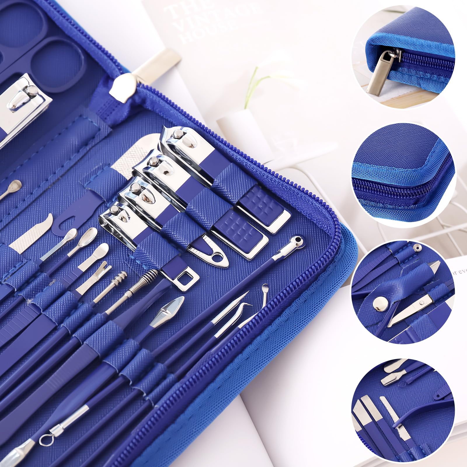 KV.YSHQLNE 32-in-1 Manicure Set | Professional Nail & Pedicure Kit with Travel Case