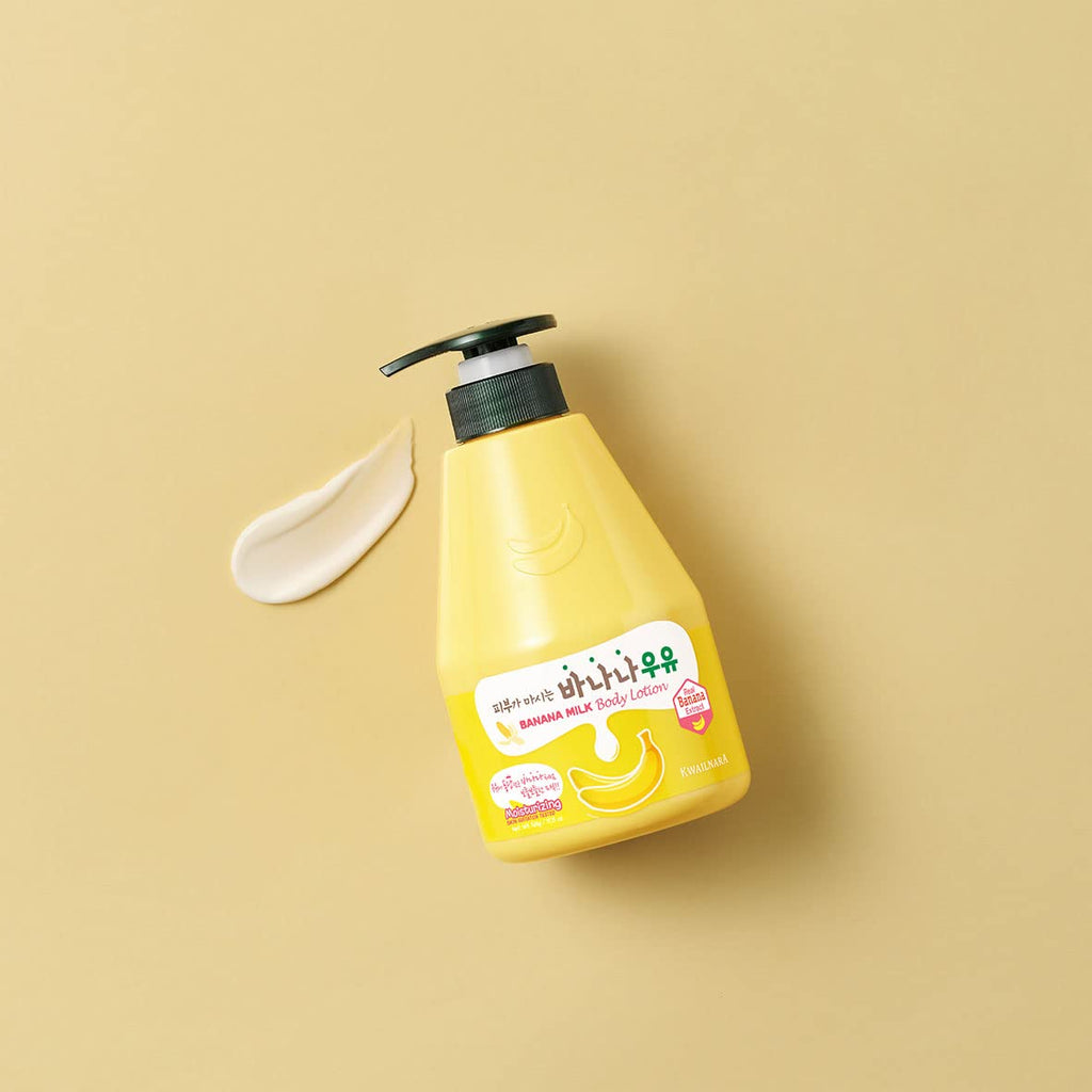 Kwailnara WELCOS Banana Milk Body Wash & Lotion Set – Hydrating Korean Skincare