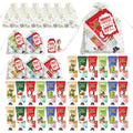 KWOLYKIM 30-Set Christmas Hand Cream & Lip Balm Gift Set — Bulk Party Favors with Snowflake Organza Bags