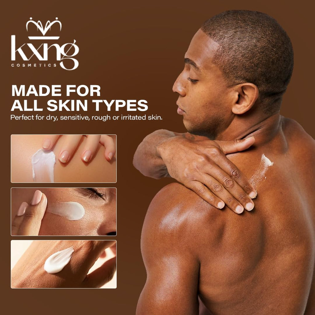 KXNG Cosmetics Organic Shea Body Butter Cream – 4oz | Hydrating, Non-Greasy Moisturizer