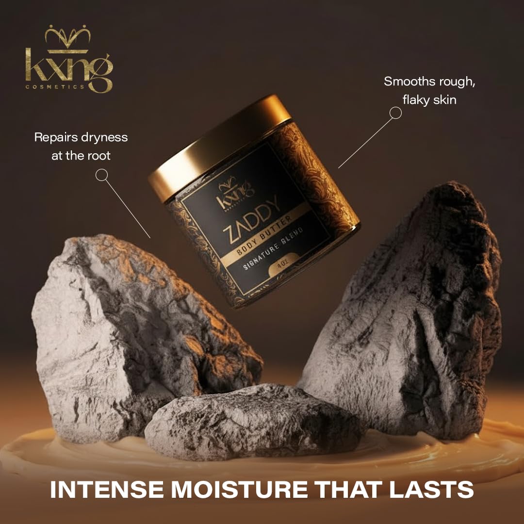 KXNG Cosmetics Organic Shea Body Butter Cream – 4oz | Hydrating, Non-Greasy Moisturizer