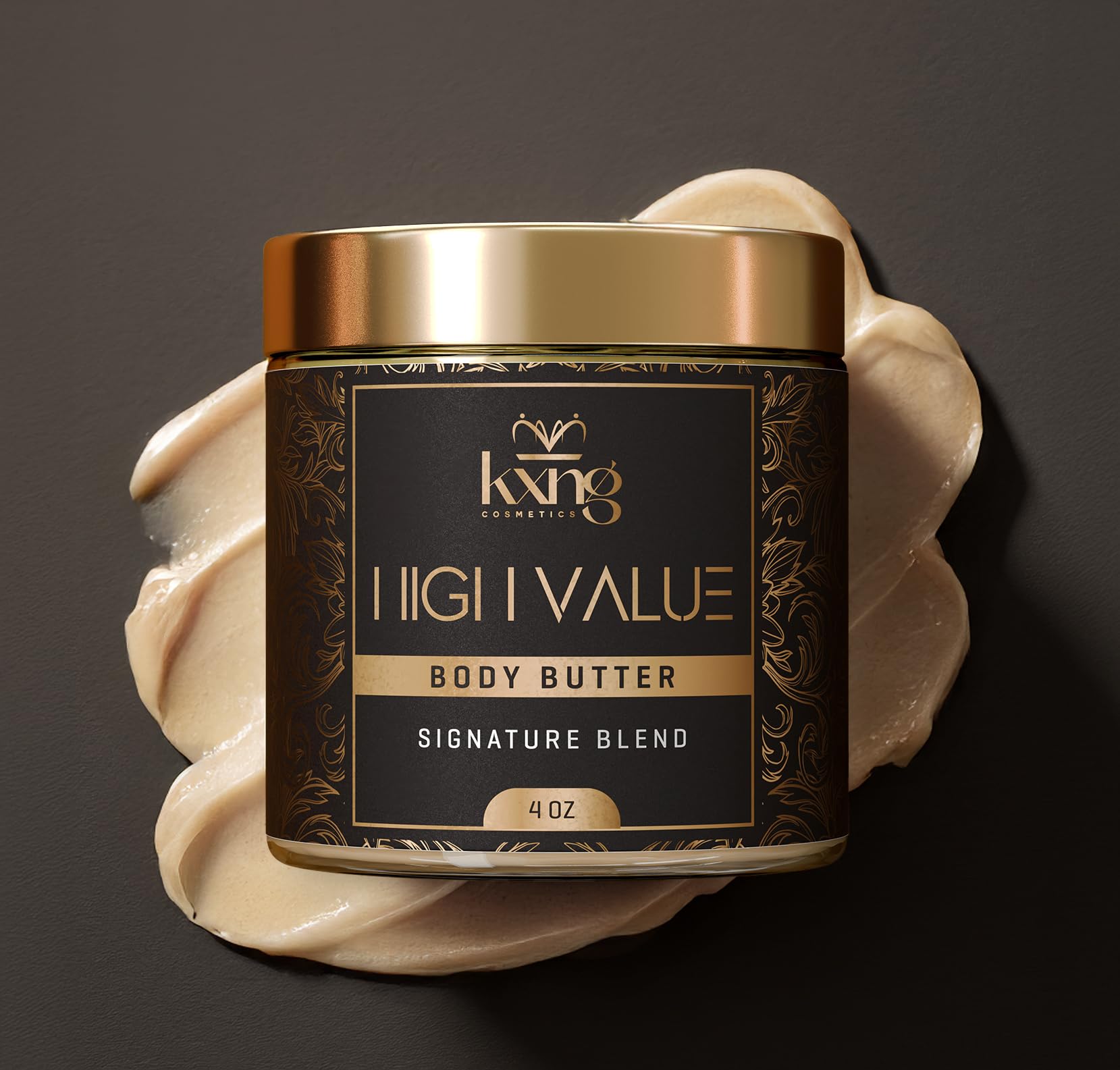 KXNG Cosmetics Shea Body Butter Cream – 4oz | Organic Hydration for All Skin Types