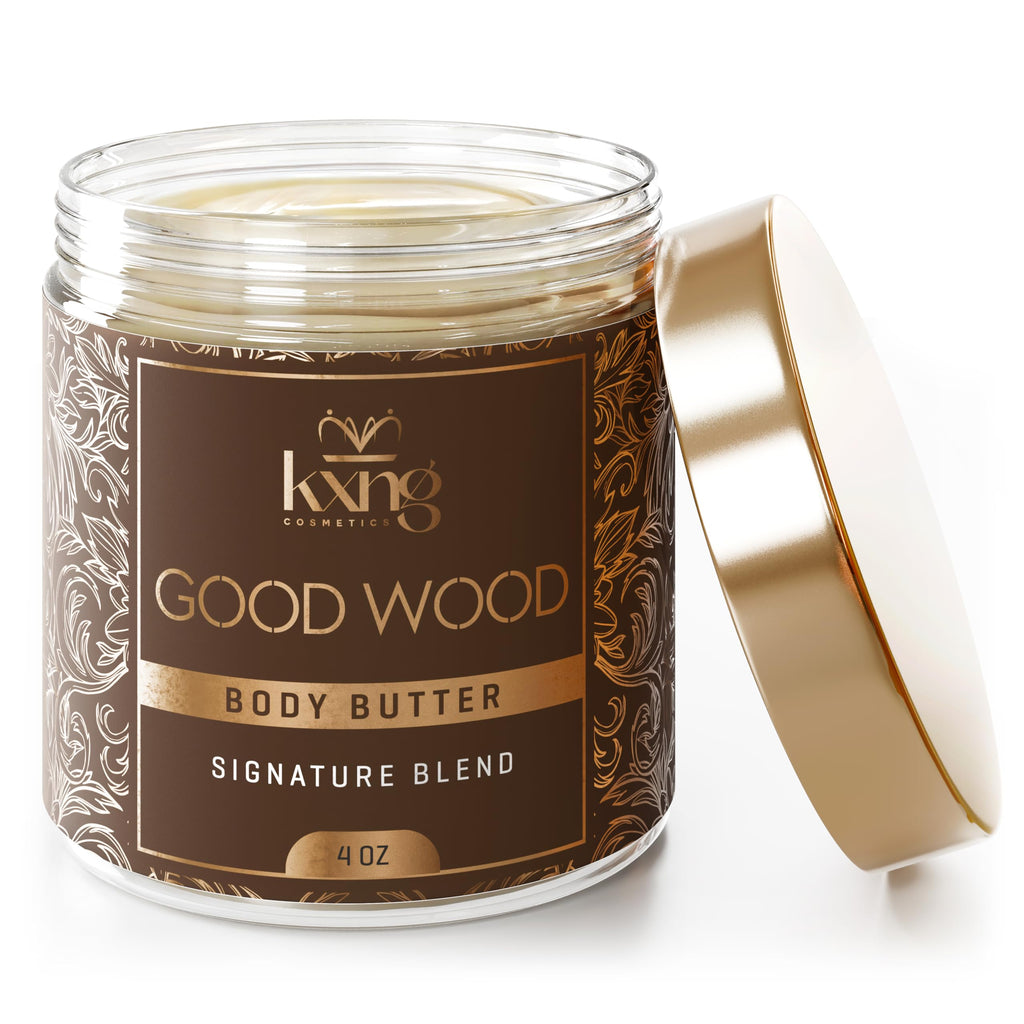 KXNG Cosmetics Organic Shea Body Butter Cream – 4oz | Deep Hydration for Dry Skin