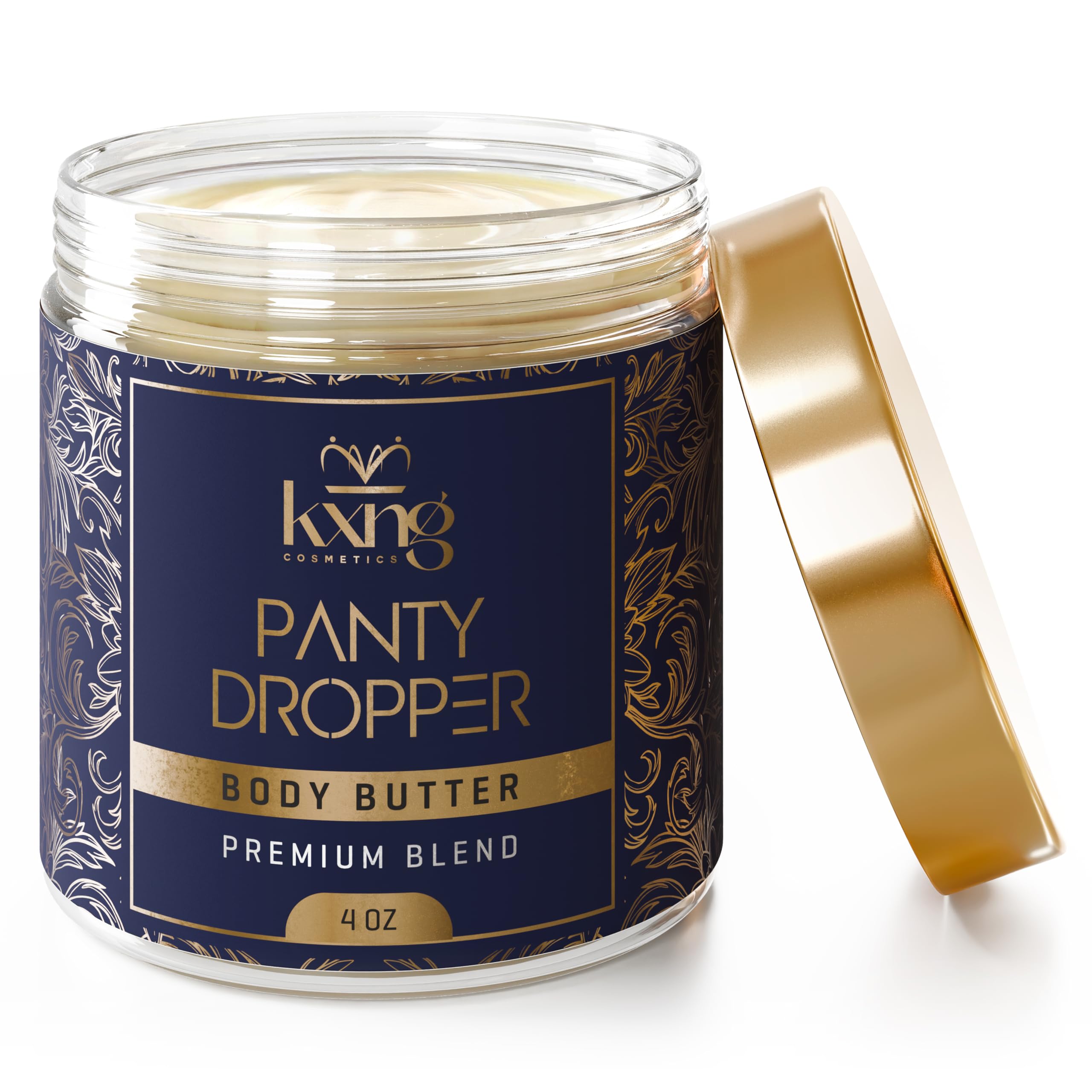 KXNG Cosmetics Organic Shea Body Butter Cream – 4oz | Deep Hydration for Dry Skin, Hands & Feet