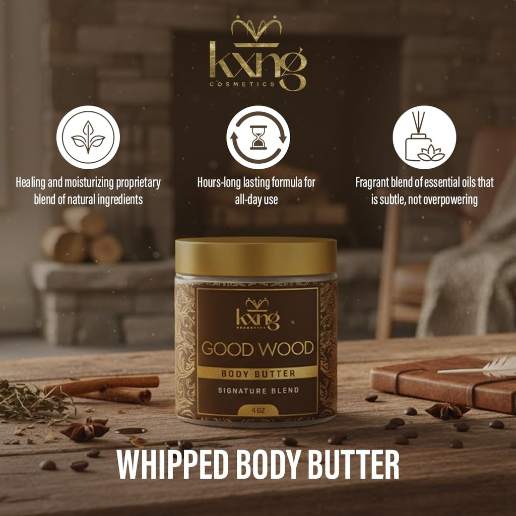 KXNG Cosmetics Organic Shea Body Butter Cream – 4oz | Deep Hydration for Dry Skin