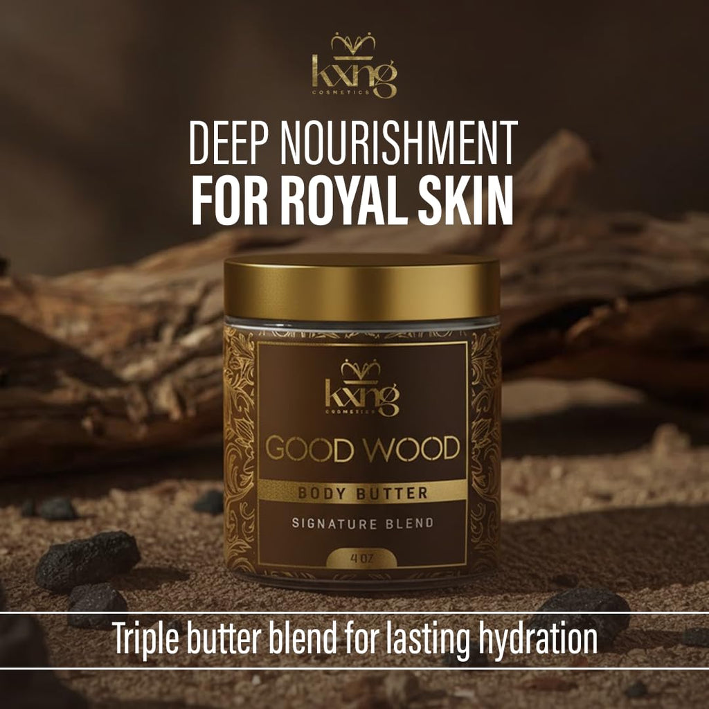 KXNG Cosmetics Organic Shea Body Butter Cream – 4oz | Deep Hydration for Dry Skin