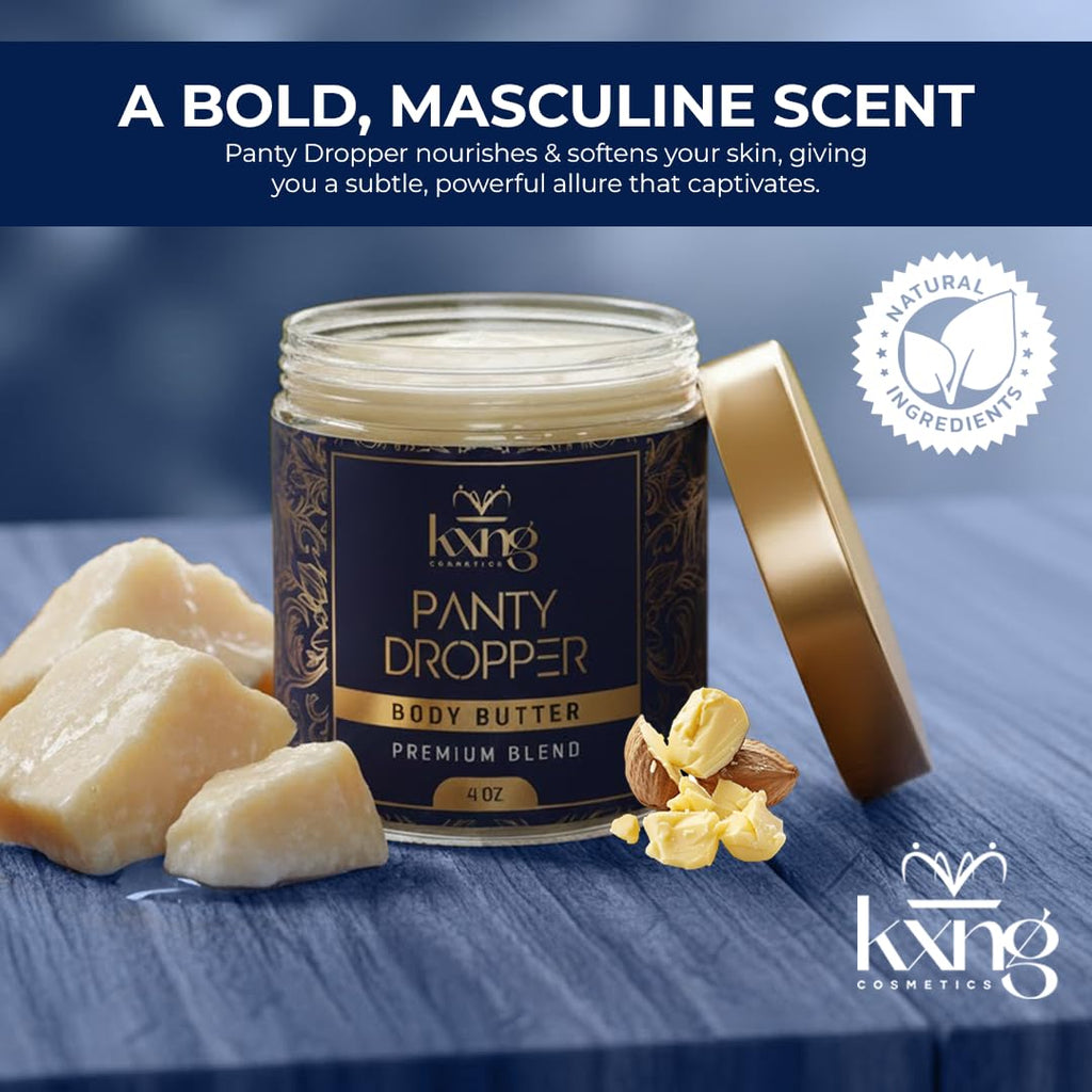 KXNG Cosmetics Organic Shea Body Butter Cream – 4oz | Deep Hydration for Dry Skin, Hands & Feet