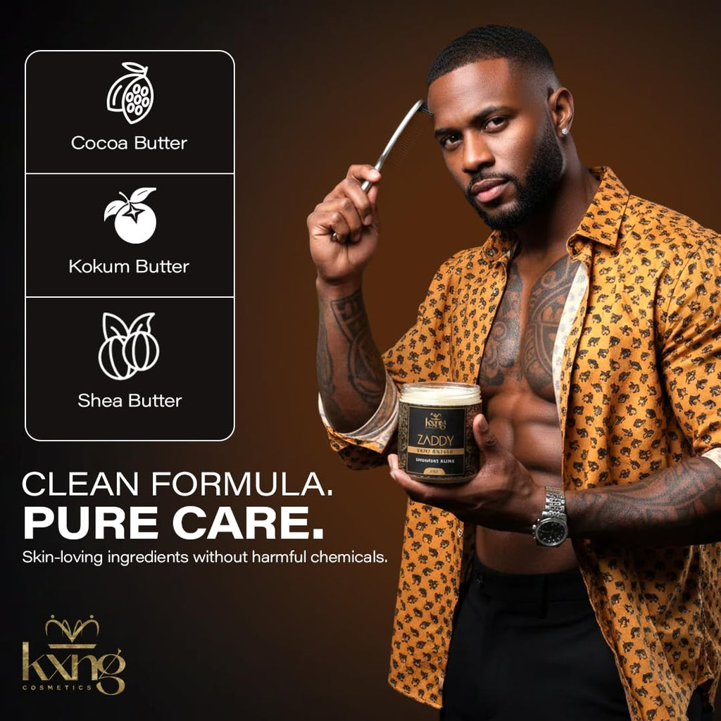 KXNG Cosmetics Organic Shea Body Butter Cream – 4oz | Hydrating, Non-Greasy Moisturizer