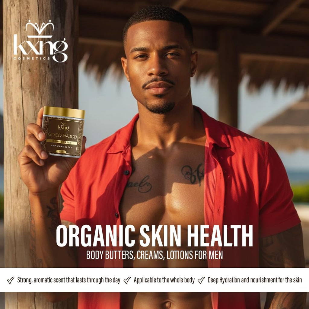 KXNG Cosmetics Organic Shea Body Butter Cream – 4oz | Deep Hydration for Dry Skin