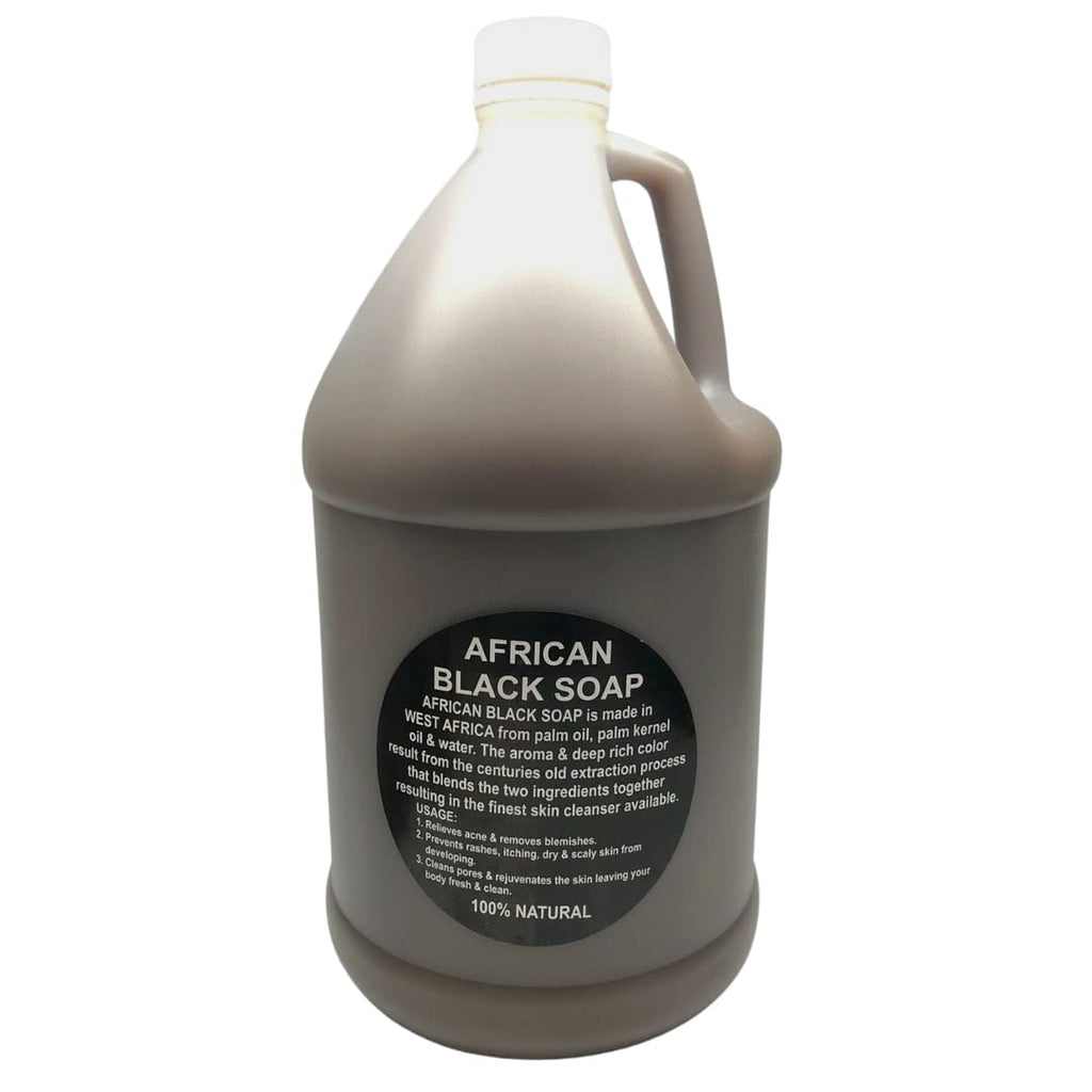 Kyabo Liquid African Black Soap 1 Gallon Pure Ghana Organic Body Wash Facial Cleanser