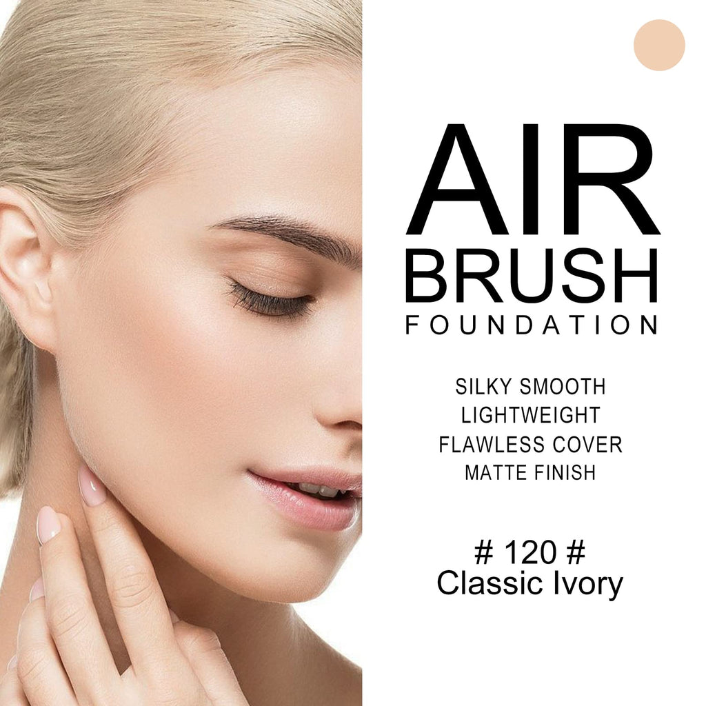 KYDA AirBrush Foundation Spray – Lasting Matte Foundation #120 Classic Ivory