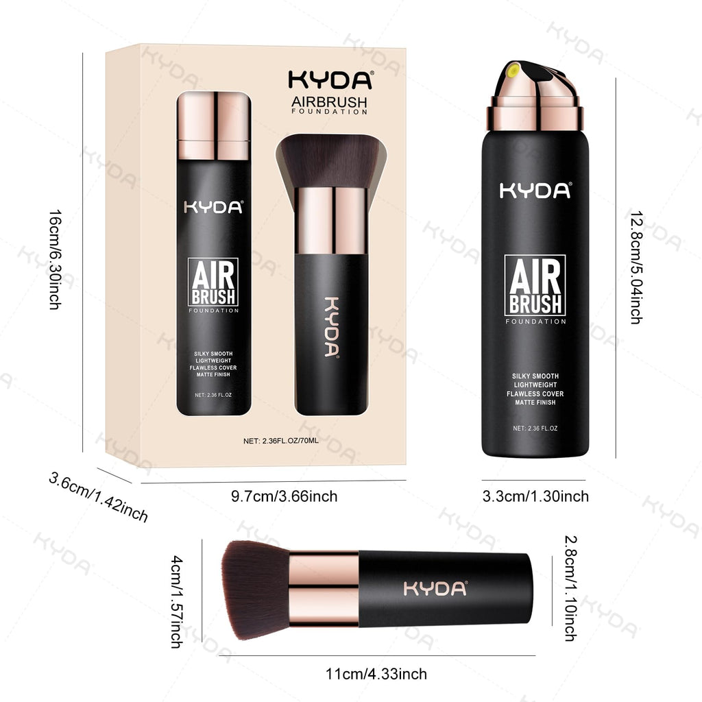 KYDA AirBrush Foundation Spray – Lasting Matte Foundation #120 Classic Ivory