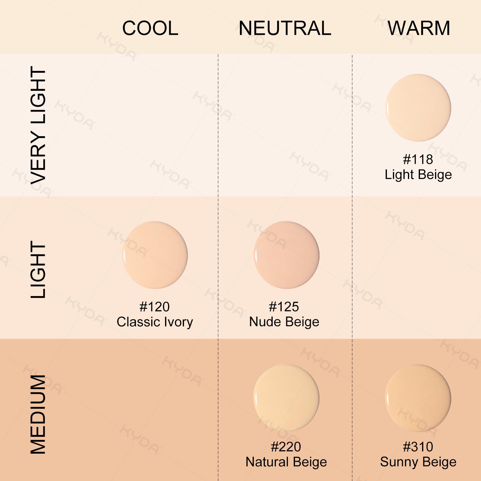 KYDA AirBrush Foundation Spray – Silky Nude-Beige Finish, Breathable, Buildable Coverage