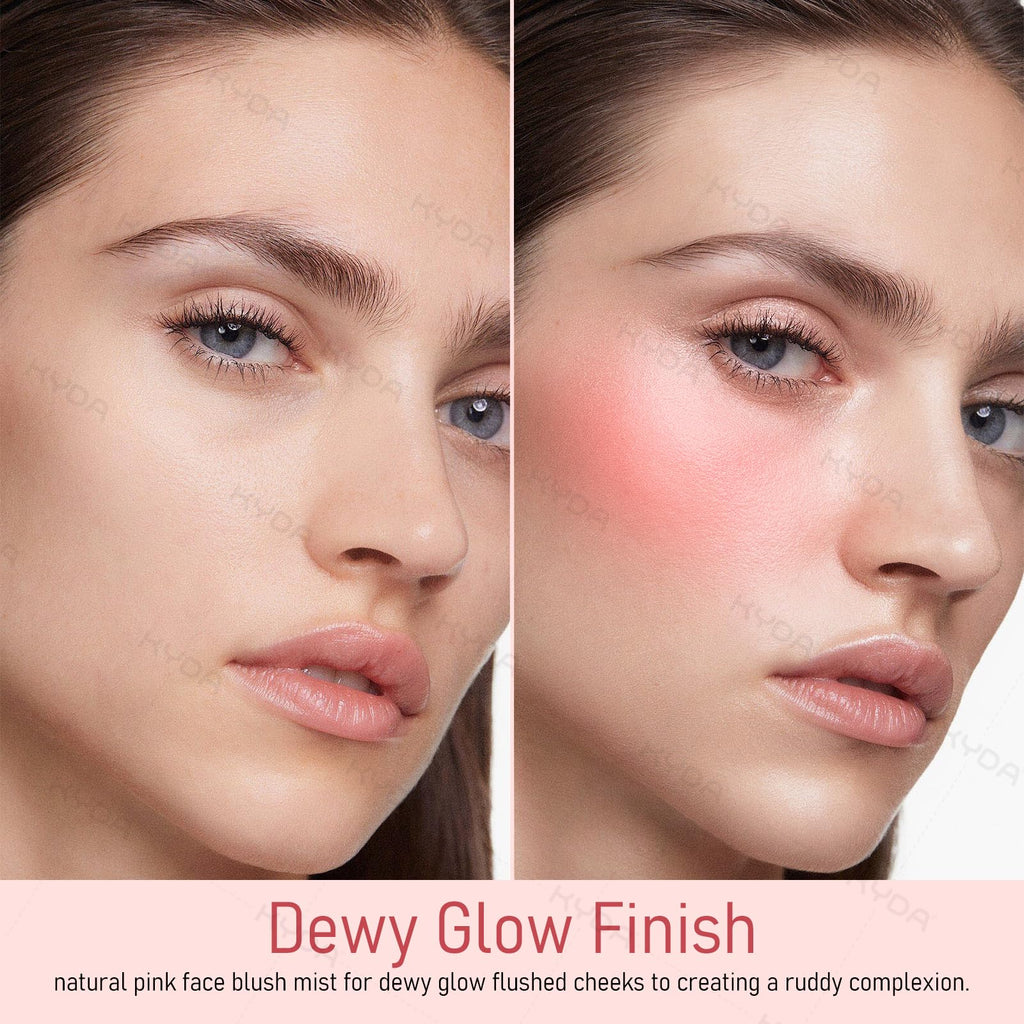 KYDA Liquid Blush Spray Natural Pink | Buildable Dewy Glow, 1.69 fl oz