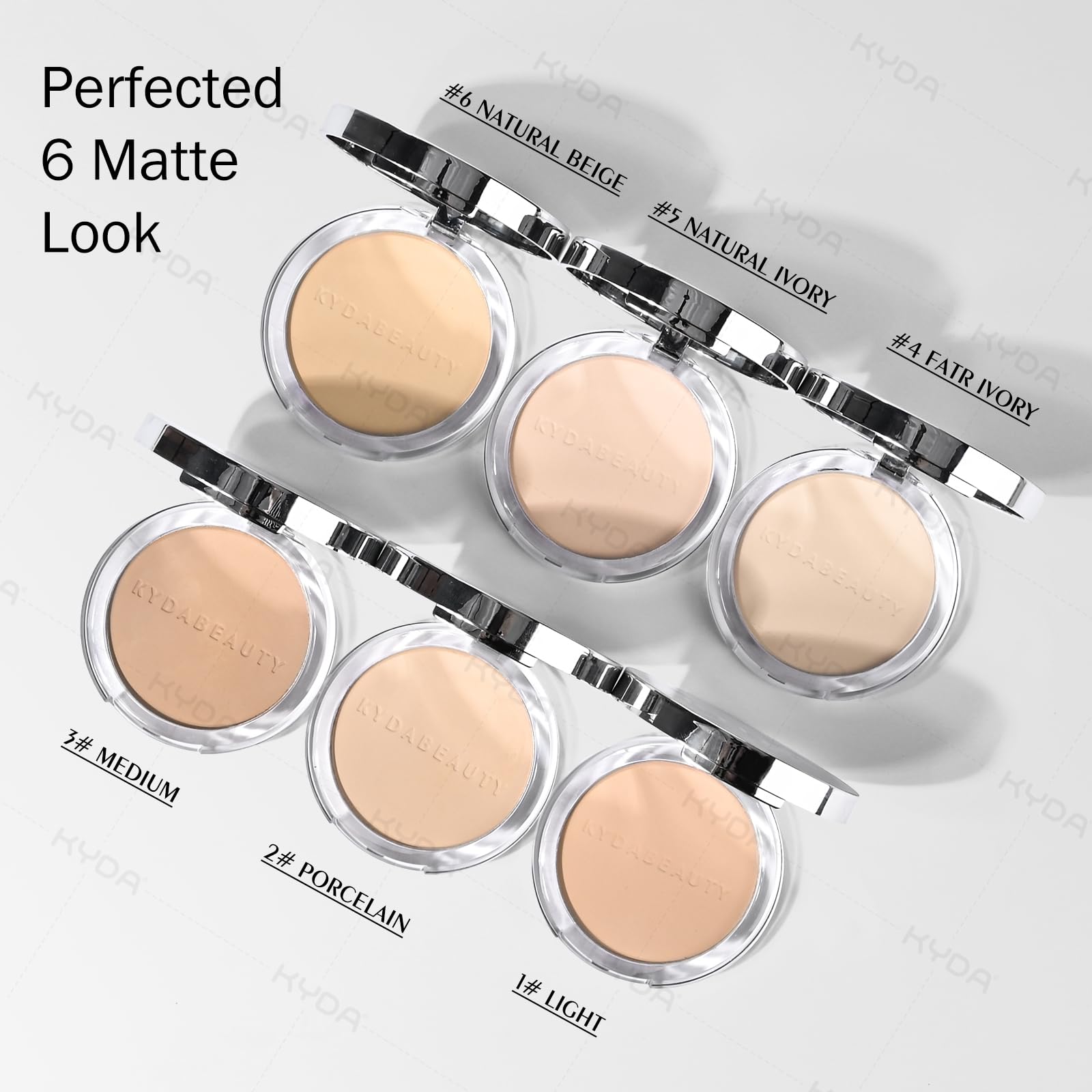 KYDA Mineral Powder SPF 35 — 4-in-1 Matte Pressed Foundation with Concealer, Setting & Sun Protection (Medium)