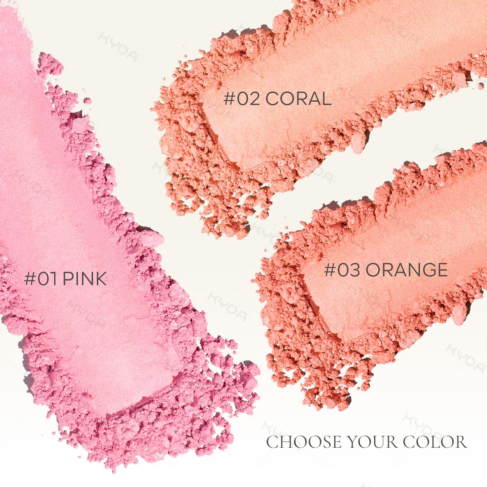 KYDA Pink Baked Blush – Multi-Tone Glow Powder for Cheeks & Highlight (0.53 oz)