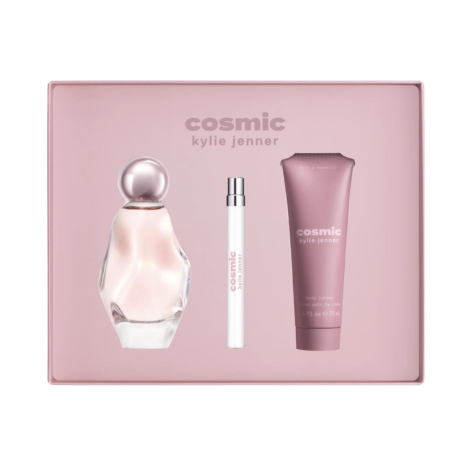 Cosmic Kylie Jenner 3-Piece Gift Set – 50ml EDP, 75ml Body Lotion, 10ml Pen Spray