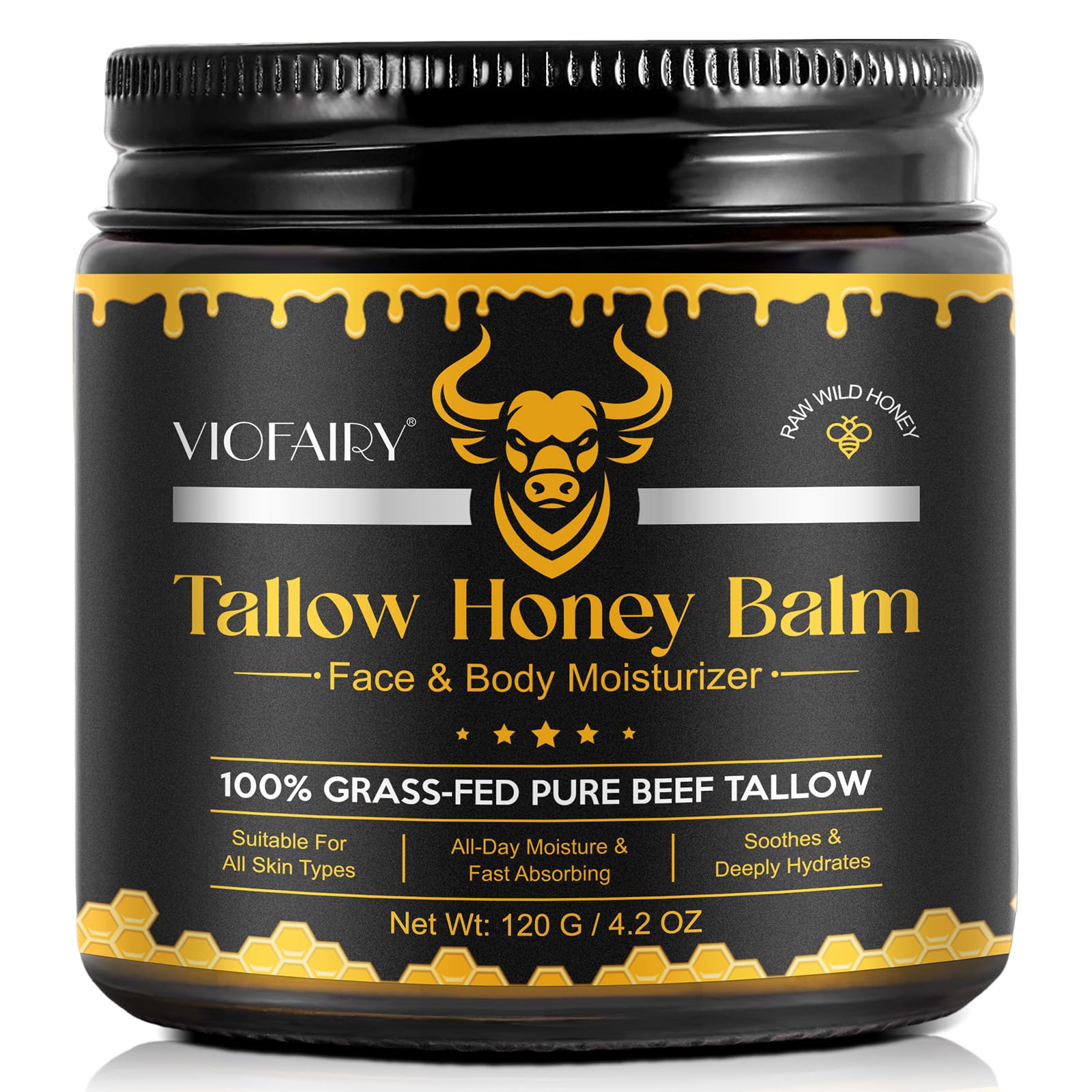 KZUO Beef Tallow Moisturizer — Whipped Balm with Raw Honey & Beeswax