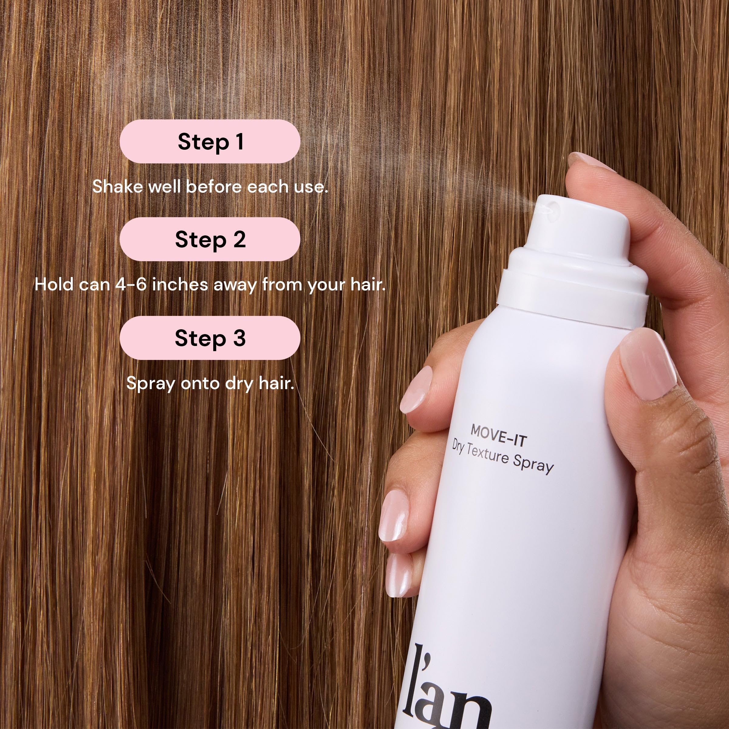 L'ANGE HAIR Move-It Super Dry Texture Spray | Absorbs Oil, Refreshes Hair, Lightweight Lift