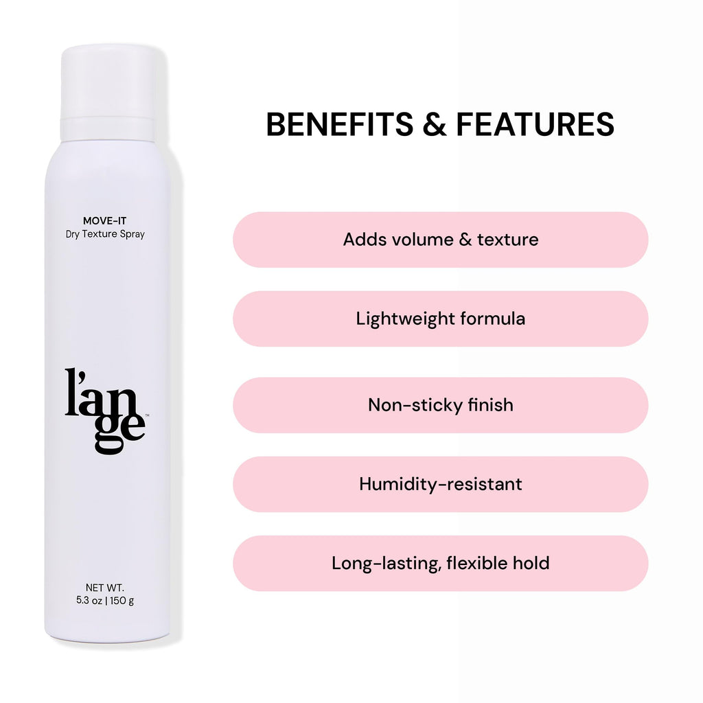 L'ANGE HAIR Move-It Super Dry Texture Spray | Absorbs Oil, Refreshes Hair, Lightweight Lift